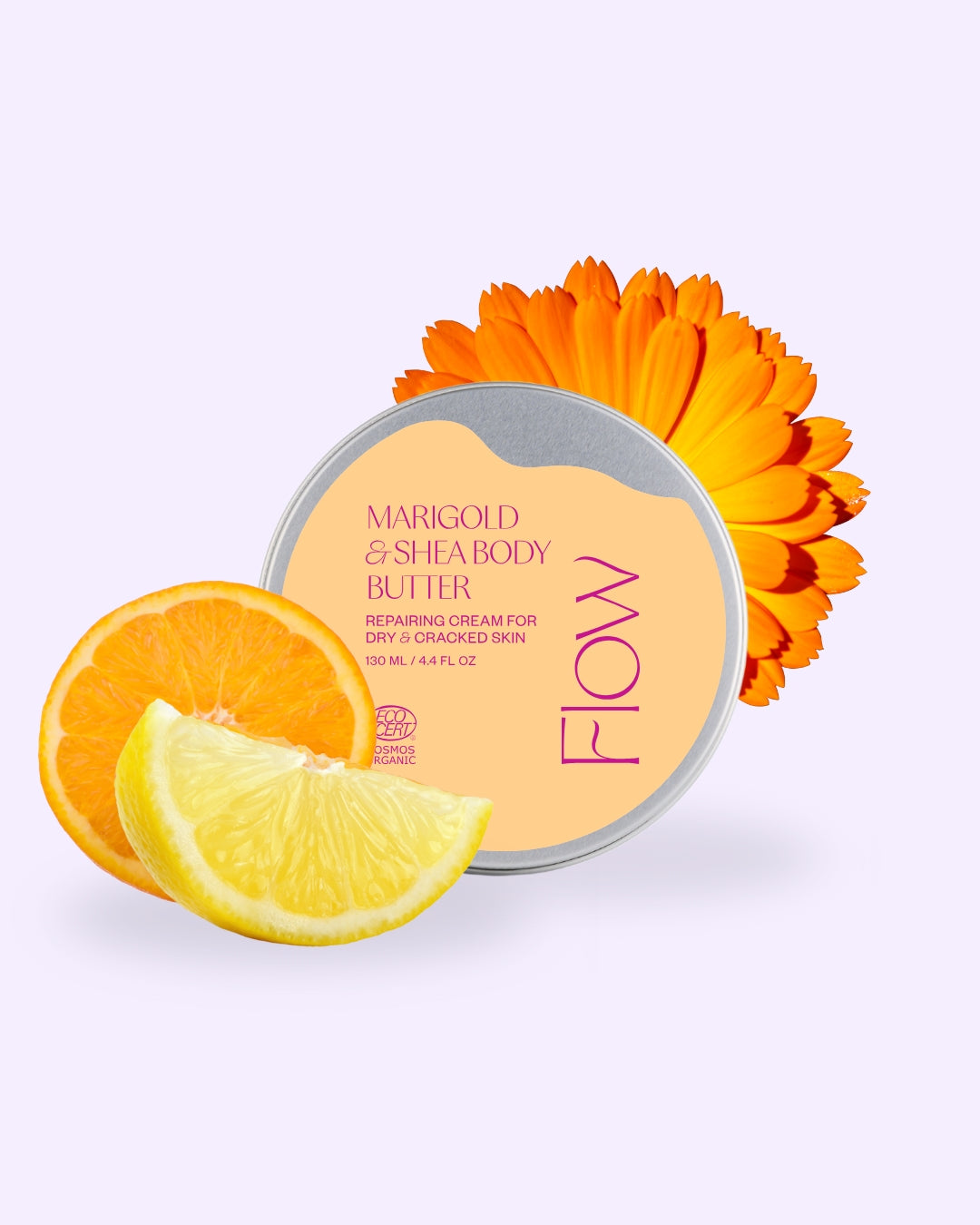Marigold Body Butter for dry skin and cracked heels